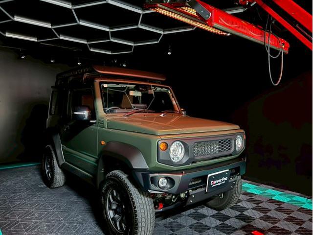 スズキ ジムニー／セラミックプロイオン2層／ウィンドウコーティングのご紹介です　東京都世田谷区のジェミーズ株式会社　渋谷区　目黒区　港区　品川区　神奈川　横浜市　川崎市　新規のお客様大歓迎　代車　レッカー