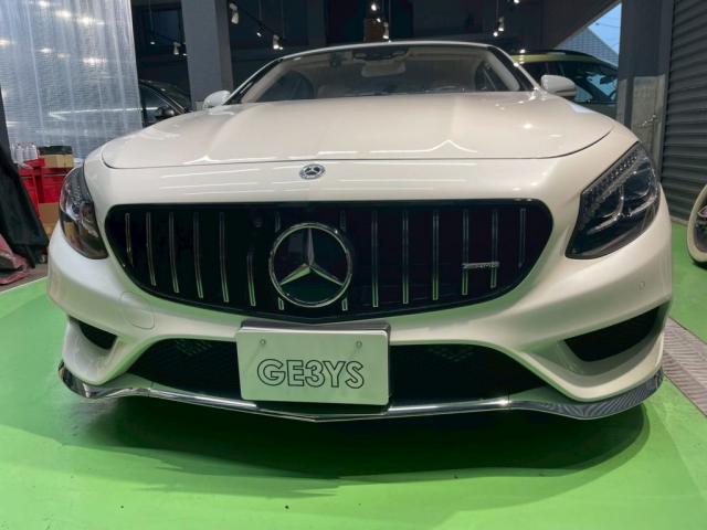 メルセデスベンツ Ｓ５５０のフロントグリルをパナメリカーナスタイルグリルに交換カスタム致しました。お問合せ番号ＳＢ：１０５３０東京都世田谷区のジェミーズ株式会社　渋谷区　目黒区　港区　品川区　神奈川　横浜市　新規のお客様大歓迎　代車　レッカ
