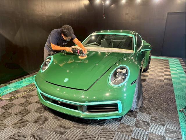 ポルシェ 911カレラ／ファインラボ セラミックウルトラV2＋オリジナルセラミックコーティングのご紹介です　東京都世田谷区のジェミーズ株式会社　渋谷区　目黒区　港区　品川区　神奈川　横浜市　新規のお客様大歓迎　代車　レッカー