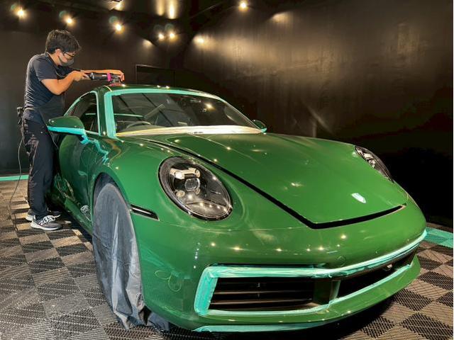 ポルシェ 911カレラ／ファインラボ セラミックウルトラV2＋オリジナルセラミックコーティングのご紹介です　東京都世田谷区のジェミーズ株式会社　渋谷区　目黒区　港区　品川区　神奈川　横浜市　新規のお客様大歓迎　代車　レッカー