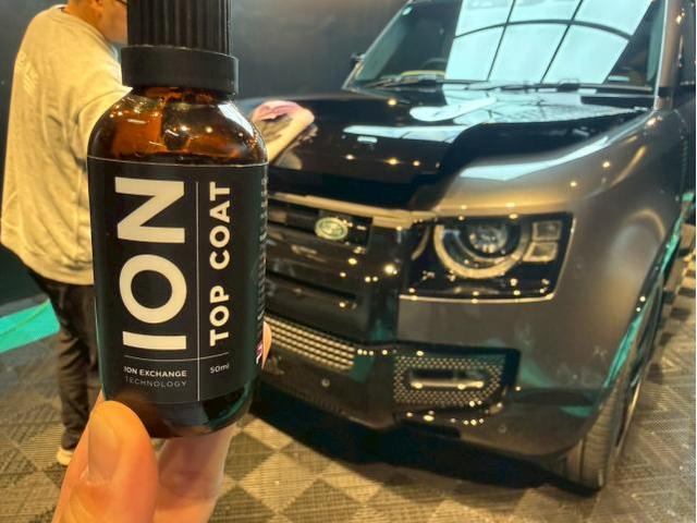 新車ランドローバー ディフェンダー110／セラミックプロイオン2層／ウィンドウ／ホイールコーティングのご紹介です　東京都世田谷区のジェミーズ株式会社　渋谷区　目黒区　港区　品川区　神奈川　横浜市　川崎市　新規のお客様大歓迎　代車　レッカー