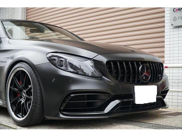 入庫情報 2021年モデル Mercedes-AMG C63Sカブリオレ マットブラックラッピング ブラックアウト KW車高調 ディーラー車 東京都世田谷区のジェミーズ株式会社　渋谷区　目黒区　新規のお客様大歓迎　代車　レッカー