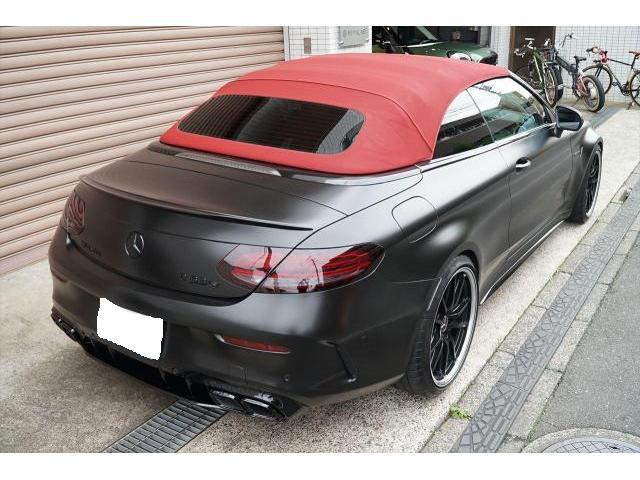 入庫情報 2021年モデル Mercedes-AMG C63Sカブリオレ マットブラックラッピング ブラックアウト KW車高調 ディーラー車 東京都世田谷区のジェミーズ株式会社　渋谷区　目黒区　新規のお客様大歓迎　代車　レッカー