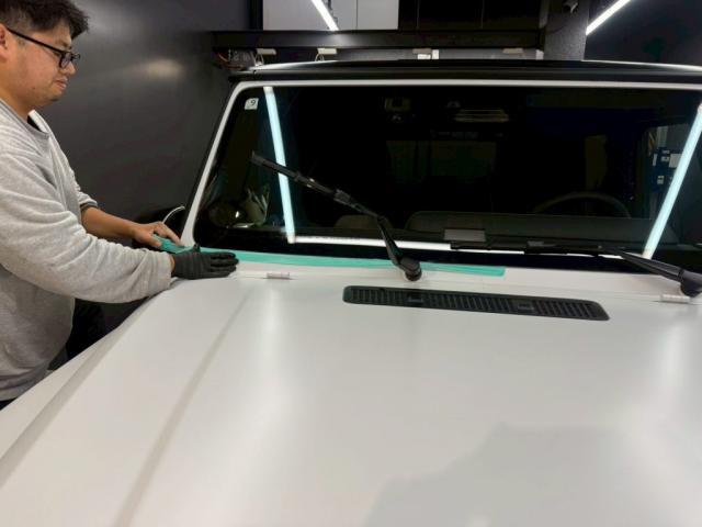 メルセデスAMG G63／ファインラボ マットセラミック／ホイール／フロントガラスコーティング＋撥水ワイパー交換のご紹介です　東京都世田谷区のジェミーズ株式会社　渋谷区　目黒区　港区　品川区　新規のお客様大歓迎　代車　レッカー