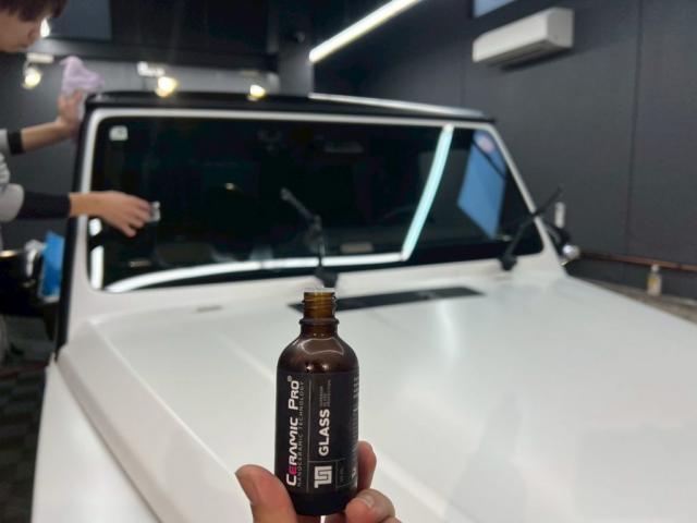メルセデスAMG G63／ファインラボ マットセラミック／ホイール／フロントガラスコーティング＋撥水ワイパー交換のご紹介です　東京都世田谷区のジェミーズ株式会社　渋谷区　目黒区　港区　品川区　新規のお客様大歓迎　代車　レッカー