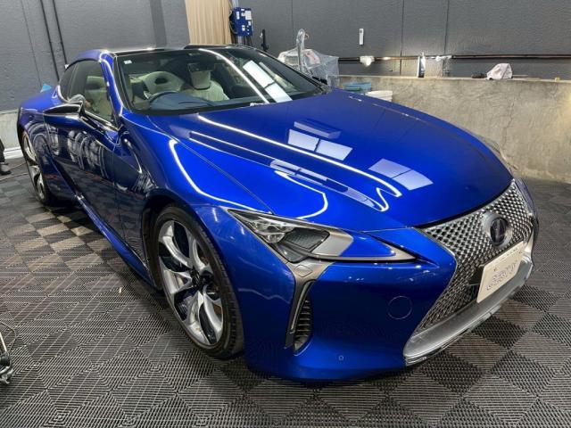 レクサス LC500／ファインラボ セラミックウルトラV2＋オリジナルセラミックコーティングのご紹介です　東京都世田谷区のジェミーズ株式会社　渋谷区　目黒区　港区　品川区　神奈川　横浜市　川崎市　新規のお客様大歓迎　代車　レッカー