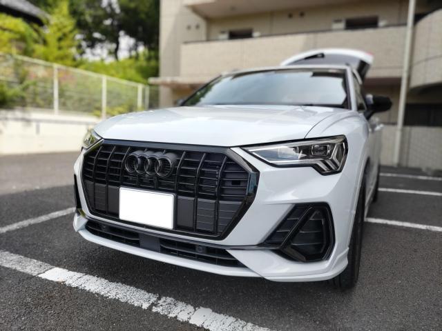 【前後ドライブレコーダー取り付け】【補助バッテリー取り付け】Audi　Q3　アウディ　前後ドラレコ　駐車監視用バッテリー　電源取り出し　内装外し　ICELL　無料代車　神奈川県　横浜市　磯子区　株式会社クローバー