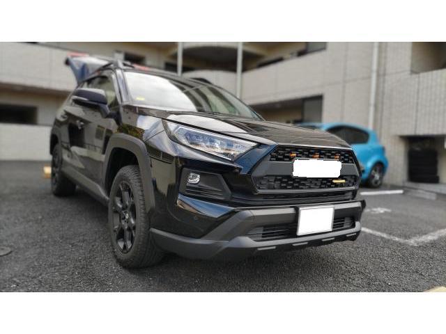 トヨタ　TOYOTA　ＲＡＶ４　外装品・エアロパーツ取付　純正オプション　TRD　フロントバンパーガーニッシュ　LED付き　モデリスタ　JAOS　取り付け　配線　加工　工賃　業者　神奈川県　横浜市　磯子区　株式会社クローバー