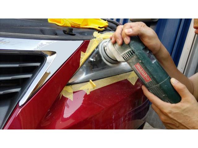 【ヘッドライトコーティング】LEXUS　レクサス　ＣＴ２００ｈ　ヘッドライト磨き　黄ばみ除去　曇り　くすみ　除去　研磨　ツヤ出し　コーティング　国産車　輸入車　業者　費用　工賃　横浜市　磯子区　杉田　上大岡　金沢八景　本郷台　大船　鎌倉　