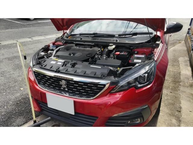 【エンジンオイル交換】プジョー　３０８　ブルーHDi　ディーゼル車　欧州車　クリーンディーゼル　GTライン　オイル規格　持ち込みOK　A3　C3　在庫あり　神奈川県　横浜市　磯子区　バッテリー　フィルター　エレメント　クーラント　イタフラ車