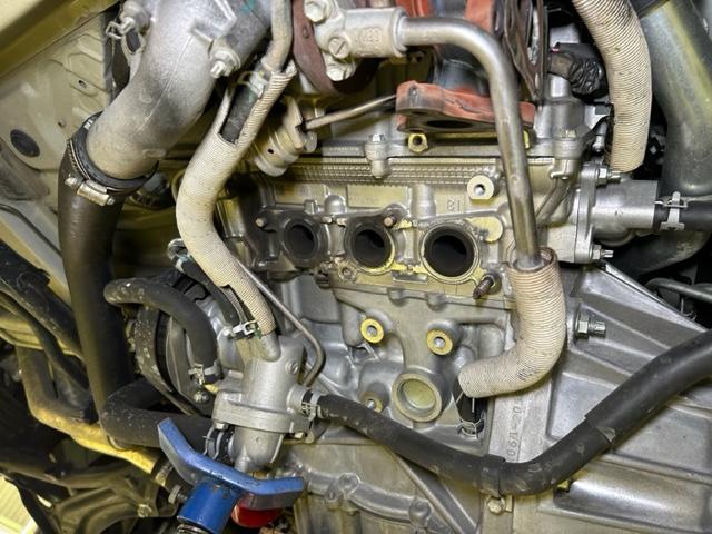 スズキ　エブリイ　DA17V　ターボ　排気漏れ修理　和泉市
