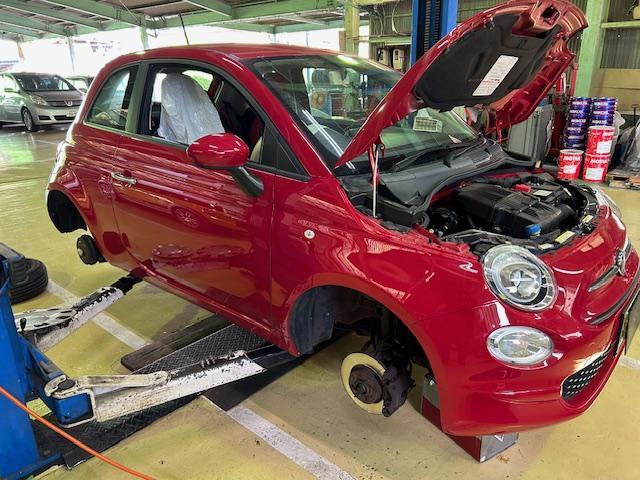 FIAT 500 　フィアット500　車検ご入庫ありがとうございます　大阪府　和泉市