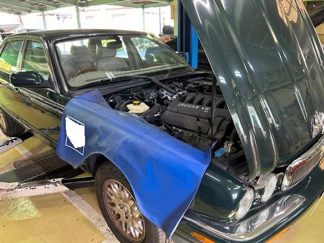 JAGUAR XJ X308　ジャガーXJ　エンジンチェックランプ点灯　ラムダセンサー交換　大阪府　和泉市