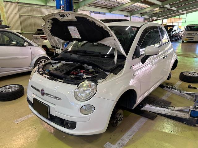 FIAT 500 フィアット500 5MT 車検整備ご入庫ありがとうございます! 大阪府 和泉市