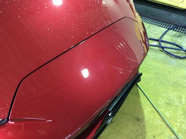 フロントバンパーマスコットスムージング マツダ ロードスター ND5RC H27年式 ご新規様 初来店 大阪市 車検 修理 鈑金 塗装 事故修理 パーツ持込取付 西成区 阿倍野区 住吉区 住之江区