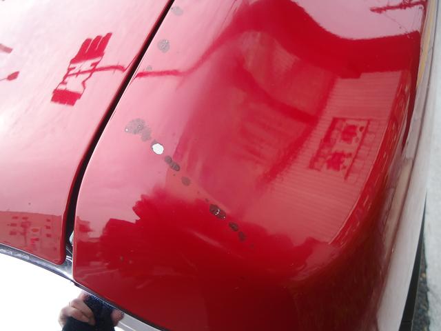 フロントフェンダー修理　ハスラー　DBA-MR31S　H27年式　ご新規様　初来店　大阪市　車検　修理　鈑金　塗装　事故修理　パーツ持込取付　西成区　阿倍野区　住吉区　住之江区　