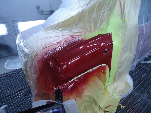 フロントフェンダー修理　ハスラー　DBA-MR31S　H27年式　ご新規様　初来店　大阪市　車検　修理　鈑金　塗装　事故修理　パーツ持込取付　西成区　阿倍野区　住吉区　住之江区　