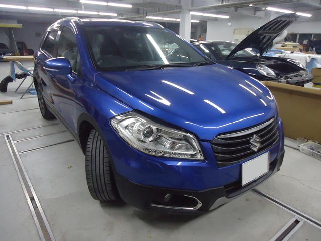 右フロント廻り修理　SX-4　DBA-YB22S　H28年式　ご新規様　初来店　大阪市　車検　修理　鈑金　塗装　事故修理　パーツ持込取付　西成区　阿倍野区　住吉区　住之江区　