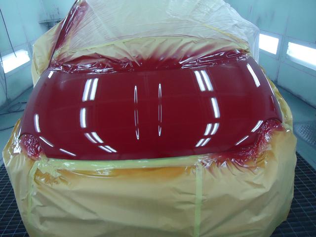 フロント廻り修理　フィアット５００C　ABA-31209　H27年式　ご新規様　初来店　大阪市　車検　修理　鈑金　塗装　事故修理　パーツ持込取付　西成区　阿倍野区　住吉区　住之江区　