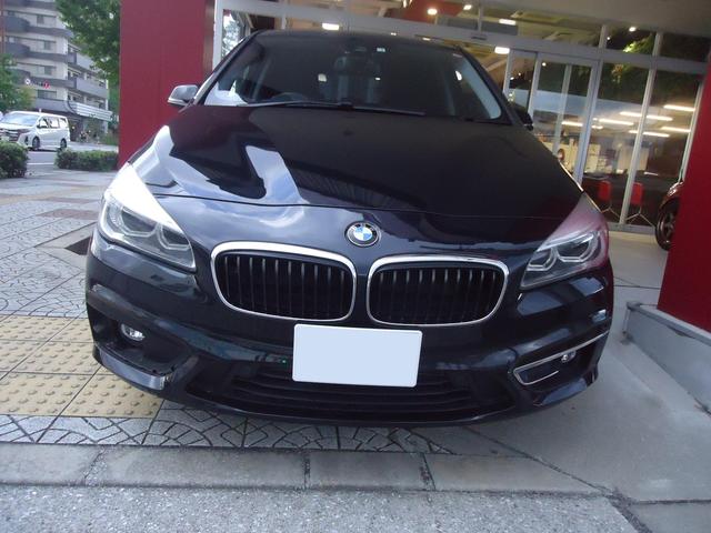 フロントバンパー交換　BMW218ｄ　LDA-2C20　H30年式　ご新規様　初来店　大阪市　車検　修理　鈑金　塗装　事故修理　パーツ持込取付　西成区　阿倍野区　住吉区　住之江区　