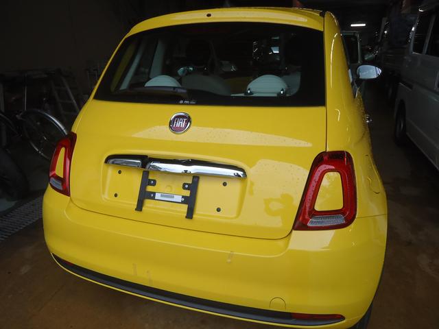 リヤバンパー修理　フィアット５００　R2年式　ご新規様　初来店　大阪市　車検　修理　鈑金　塗装　事故修理　パーツ持込取付　西成区　阿倍野区　住吉区　住之江区　