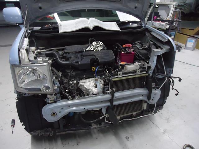 フロント廻り修理　ムーヴコンテ　DBA-L575S　H23年式　ご新規様　初来店　大阪市　車検　修理　鈑金　塗装　事故修理　パーツ持込取付　西成区　阿倍野区　住吉区　住之江区　
 
