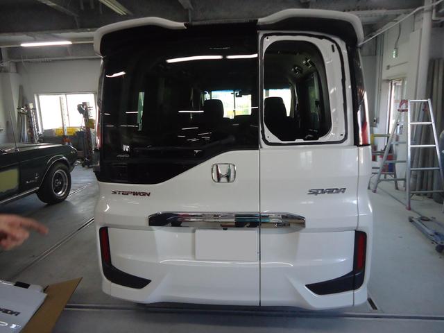 リヤ廻り修理　ステップワゴン　DBA-RP4　H29年式　ご新規様　初来店　大阪市　車検　修理　鈑金　塗装　事故修理　パーツ持込取付　西成区　阿倍野区　住吉区　住之江区　
 
