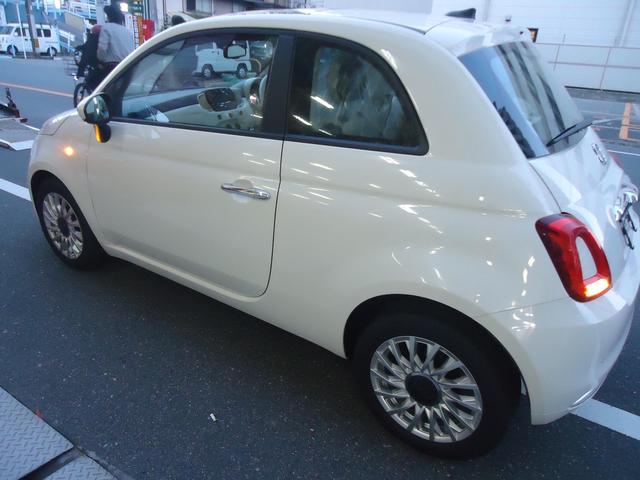 サイドストライプ取付　フィアット５００　R2年式　ご新規様　初来店　大阪市　車検　修理　鈑金　塗装　事故修理　パーツ持込取付　西成区　阿倍野区　住吉区　住之江区　