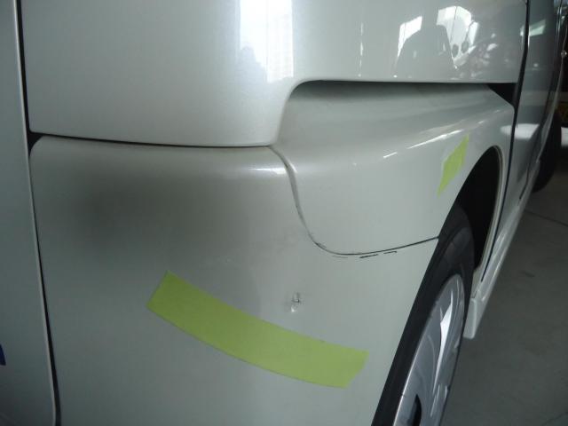 右リヤ修理　スペーシア　H29年式　ご新規様　初来店　大阪市　車検　修理　鈑金　塗装　事故修理　パーツ持込取付　西成区　阿倍野区　住吉区　住之江区　