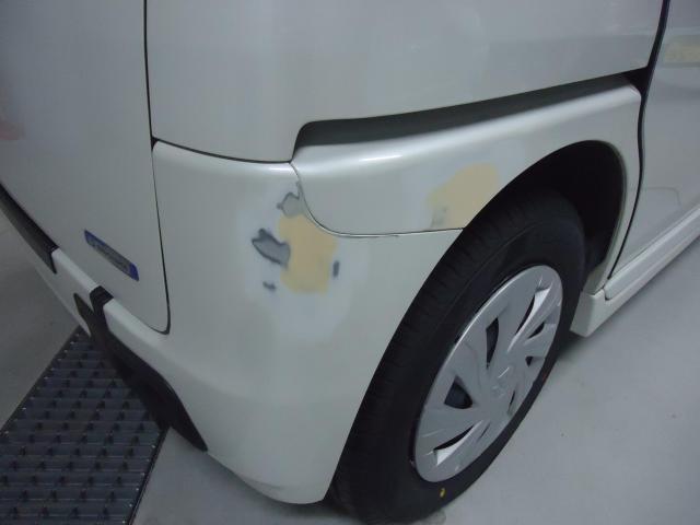 右リヤ修理　スペーシア　H29年式　ご新規様　初来店　大阪市　車検　修理　鈑金　塗装　事故修理　パーツ持込取付　西成区　阿倍野区　住吉区　住之江区　