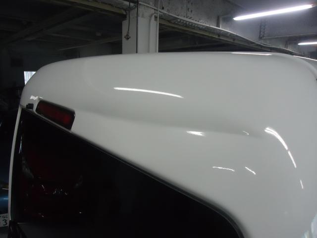 リヤゲートドア修理　エブリィ　HBD-DA64V　ご新規様　初来店　大阪市　車検　修理　鈑金　塗装　事故修理　パーツ持込取付　西成区　阿倍野区　住吉区　住之江区　