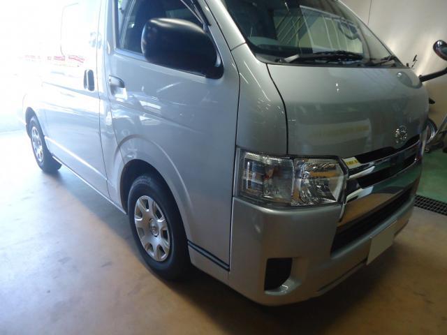 右フロント廻り修理　ハイエース　QDF-GDH201V　R1年式　ご新規様　初来店　大阪市　車検　修理　鈑金　塗装　事故修理　パーツ持込取付　西成区　阿倍野区　住吉区　住之江区　