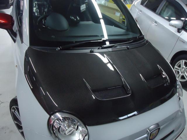 ボディ廻りカスタム　アバルト５９５C　ご新規様　初来店　大阪市　車検　修理　鈑金　塗装　事故修理　パーツ持込取付　西成区　阿倍野区　住吉区　住之江区　