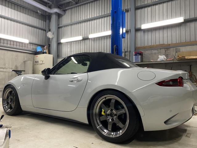 H27年式マツダロードスターＮＤ５ＲＣ　ご新規様　初来店　大阪市　車検　修理　鈑金　塗装　事故修理　パーツ持込取付　西成区　阿倍野区　住吉区　住之江区