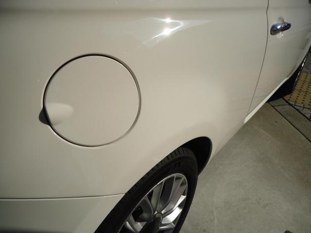 右リヤフェンダー修理　フィアット５００C　ABA-31212　R1年式　ご新規様　初来店　大阪市　車検　修理　鈑金　塗装　事故修理　パーツ持込取付　西成区　阿倍野区　住吉区　住之江区　
 
