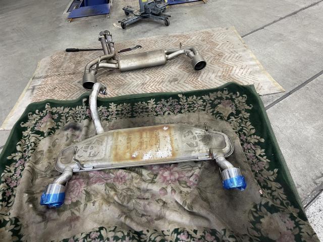 作業内容　マフラー交換　車種（アバルト595）　年式　ご新規様　初来店　大阪市　車検　修理　鈑金　塗装　事故修理　パーツ持込取付　西成区　阿倍野区　住吉区　住之江区　