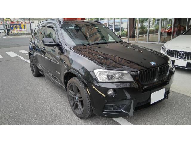 前後バンパー修理　ＢＭＷ　Ｘ３　ＤＢＡ－ＷＸ３５　H25年式　ご新規様　初来店　大阪市　車検　修理　鈑金　塗装　事故修理　パーツ持込取付　西成区　阿倍野区　住吉区　住之江区　