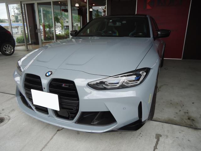 フロントバンパー修理　BMW　M3　R3年式　ご新規様　初来店　大阪市　車検　修理　鈑金　塗装　事故修理　パーツ持込取付　西成区　阿倍野区　住吉区　住之江区　