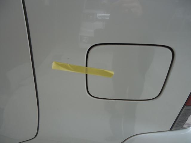 左リヤフェンダー修理　ワゴンR　ＬＡ－ＭＣ２２Ｓ　H13年式　ご新規様　初来店　大阪市　車検　修理　鈑金　塗装　事故修理　パーツ持込取付　西成区　阿倍野区　住吉区　住之江区　