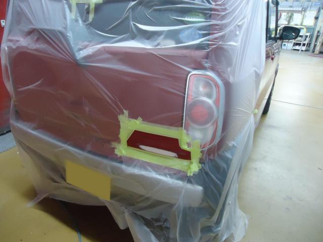 リヤ廻り修理　ハスラー　ＤＢＡ－ＭＲ３１Ｓ　Ｈ２７年式　ご新規様　初来店　大阪市　車検　修理　鈑金　塗装　事故修理　パーツ持込取付　西成区　阿倍野区　住吉区　住之江区　