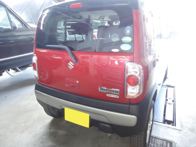 リヤ廻り修理　ハスラー　ＤＢＡ－ＭＲ３１Ｓ　Ｈ２７年式　ご新規様　初来店　大阪市　車検　修理　鈑金　塗装　事故修理　パーツ持込取付　西成区　阿倍野区　住吉区　住之江区　