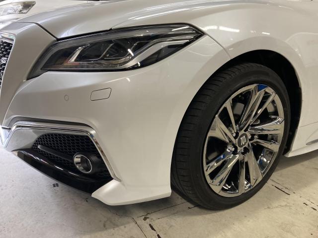 左フロント廻り修理　クラウンハイブリッド　６ＡＡ－ＡＺＳＨ２０　Ｒ３年式　ご新規様　初来店　大阪市　車検　修理　鈑金　塗装　事故修理　パーツ持込取付　西成区　阿倍野区　住吉区　住之江区　