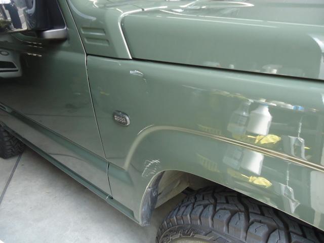 フロントフェンダー交換　ジムニー　３ＢＡ－ＪＢ６４Ｗ　ご新規様　初来店　大阪市　車検　修理　鈑金　塗装　事故修理　パーツ持込取付　西成区　阿倍野区　住吉区　住之江区　