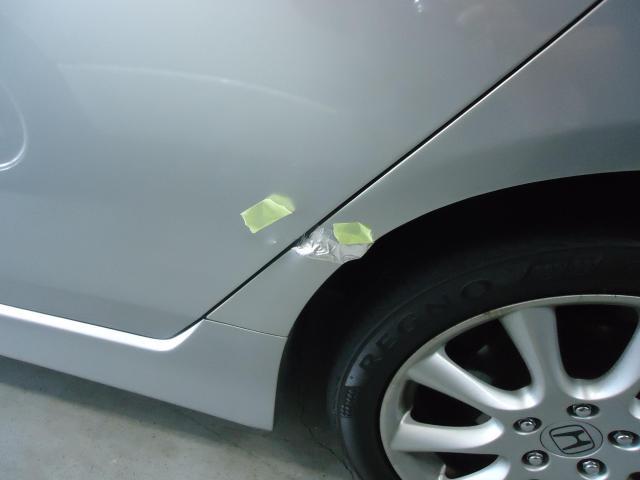 左サイド修理　アコード　ＡＢＡ－ＣＬ９　ご新規様　初来店　大阪市　車検　修理　鈑金　塗装　事故修理　パーツ持込取付　西成区　阿倍野区　住吉区　住之江区　