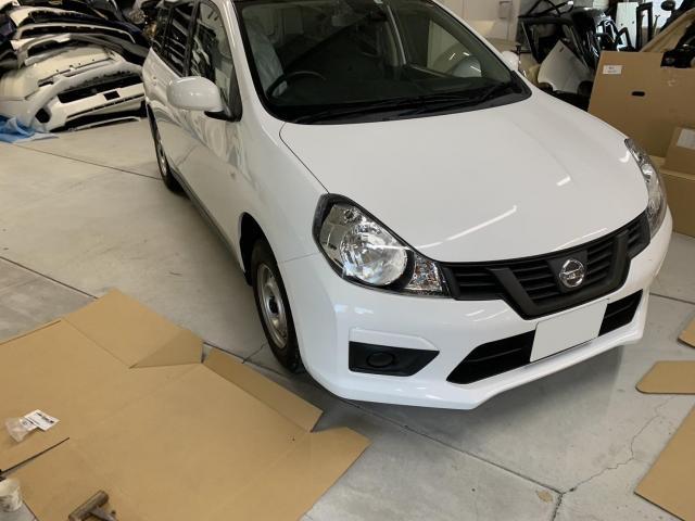 右フロント廻り修理　ＮＶ１５０ＡＤ　ＤＢＦ－ＶＹ１２　Ｒ２年式　ご新規様　初来店　大阪市　車検　修理　鈑金　塗装　事故修理　パーツ持込取付　西成区　阿倍野区　住吉区　住之江区　