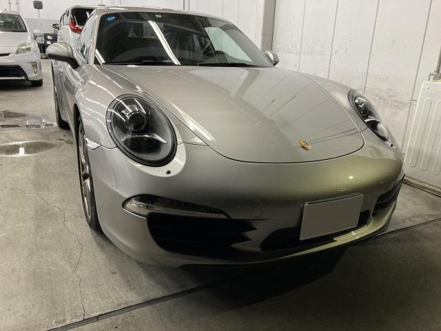 リヤバンパー修理　ポルシェ９１１カレラＳ　ご新規様　初来店　大阪市　車検　修理　鈑金　塗装　事故修理　パーツ持込取付　西成区　阿倍野区　住吉区　住之江区