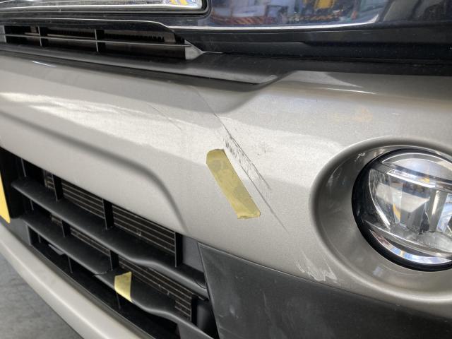 フロント廻り修理　ハスラー　ＤＡＡ－ＭＲ４１Ｓ　Ｈ２８年式　ご新規様　初来店　大阪市　車検　修理　鈑金　塗装　事故修理　パーツ持込取付　西成区　阿倍野区　住吉区　住之江区　