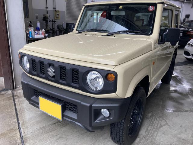 左サイド修理　ジムニー　３ＢＡ－ＪＢ６４Ｗ　Ｒ１年式　ご新規様　初来店　大阪市　車検　修理　鈑金　塗装　事故修理　パーツ持込取付　西成区　阿倍野区　住吉区　住之江区　