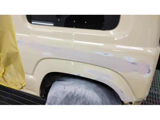 左サイド修理　ジムニー　３ＢＡ－ＪＢ６４Ｗ　Ｒ１年式　ご新規様　初来店　大阪市　車検　修理　鈑金　塗装　事故修理　パーツ持込取付　西成区　阿倍野区　住吉区　住之江区　