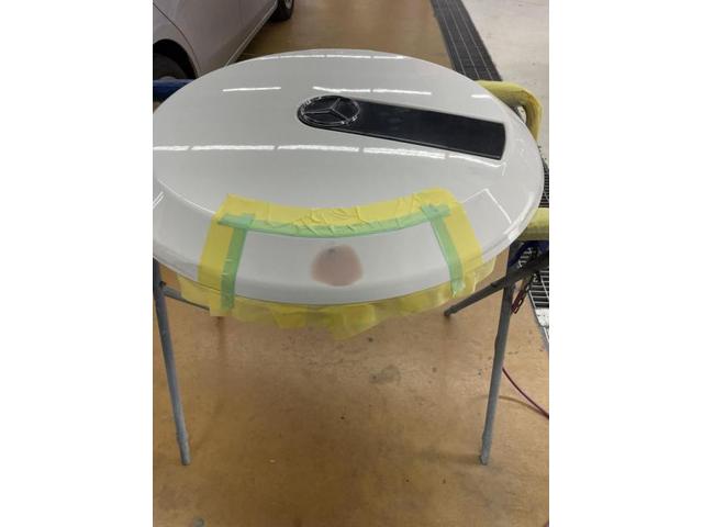 スペアタイヤカバー修理　メルセデスベンツG３５０ｄ　ご新規様　初来店　大阪市　車検　修理　鈑金　塗装　事故修理　パーツ持込取付　西成区　阿倍野区　住吉区　住之江区　